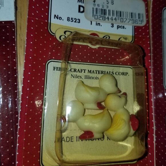 8 Vintage new in package Fibre-Craft Miniature Mix animals 1 1/4” Vintage - Picture 10 of 11